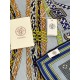 Special Grade Replica Hermes Woven Saddleband Velvet Square Scarf with Hand-rolled 140 Blue Clone Sale
