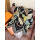 Special Grade Replica Hermes Woven Saddleband Velvet Square Scarf with Hand-rolled 140 Black Clone Sale