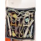 Special Grade Replica Hermes Woven Saddleband Velvet Square Scarf with Hand-rolled 140 Black Clone Sale