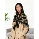 Special Grade Replica Hermes Woven Saddleband Velvet Square Scarf with Hand-rolled 140 Black Clone Sale