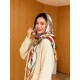 Special Grade Replica Hermes Woven Saddleband Velvet Square Scarf with Hand-rolled 140 Orange Clone Sale