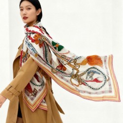 Special Grade Replica Hermes Woven Saddleband Velvet Square Scarf with Hand-rolled 140 Orange Clone Sale