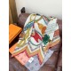 Special Grade Replica Hermes Woven Saddleband Velvet Square Scarf with Hand-rolled 140 Orange Clone Sale