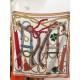 Special Grade Replica Hermes Woven Saddleband Velvet Square Scarf with Hand-rolled 140 Orange Clone Sale