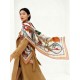 Special Grade Replica Hermes Woven Saddleband Velvet Square Scarf with Hand-rolled 140 Orange Clone Sale