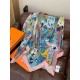 Special Grade Replica Hermès Animal City reversible cashmere scarf 140 Pink Clone Sale