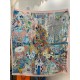 Special Grade Replica Hermès Animal City reversible cashmere scarf 140 Pink Clone Sale
