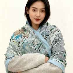 Special Grade Replica Hermès Animal City reversible cashmere scarf 140 Blue Clone Sale