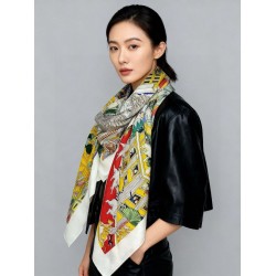 Special Grade Replica Hermès Animal City reversible cashmere scarf 140 Yellow Clone Sale