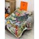 Special Grade Replica Hermès Animal City reversible cashmere scarf 140 Yellow Clone Sale