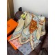 Special Grade Replica Hermès Sweet Saddleware Double-sided Tone Velvet Square Scarf 140 Apricot Clone Sale