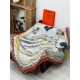Special Grade Replica Hermès Sweet Saddleware Double-sided Tone Velvet Square Scarf 140 Orange Clone Sale