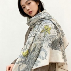 Special Grade Replica Hermès Rare Treasures Reversible Cashmere Handkerchief 140 02 Clone Sale