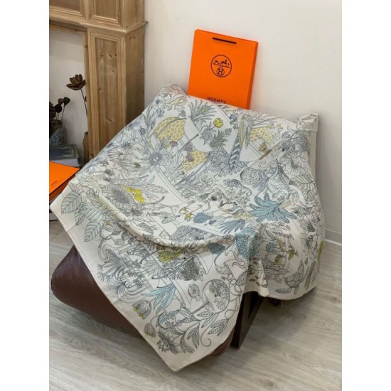 Special Grade Replica Hermès Rare Treasures Reversible Cashmere Handkerchief 140 02 Clone Sale