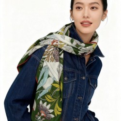 Special Grade Replica Hermès Rare Treasures Reversible Cashmere Handkerchief 140 04 Clone Sale