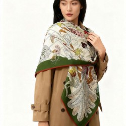 Special Grade Replica Hermès Rare Treasures Reversible Cashmere Handkerchief 140 04 Clone Sale