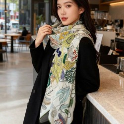 Special Grade Replica Hermès Rare Treasures Reversible Cashmere Handkerchief 140 05 Clone Sale