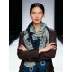 Special Grade Replica Hermès Rare Treasures Reversible Cashmere Handkerchief 140 Blue Clone Sale