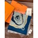 Special Grade Replica Hermès Rare Treasures Reversible Cashmere Handkerchief 140 Blue Clone Sale