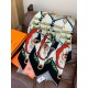 Special Grade Replica Hermès Rare Treasures Reversible Cashmere Handkerchief 140 Black Clone Sale