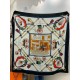 Special Grade Replica Hermès Rare Treasures Reversible Cashmere Handkerchief 140 Black Clone Sale