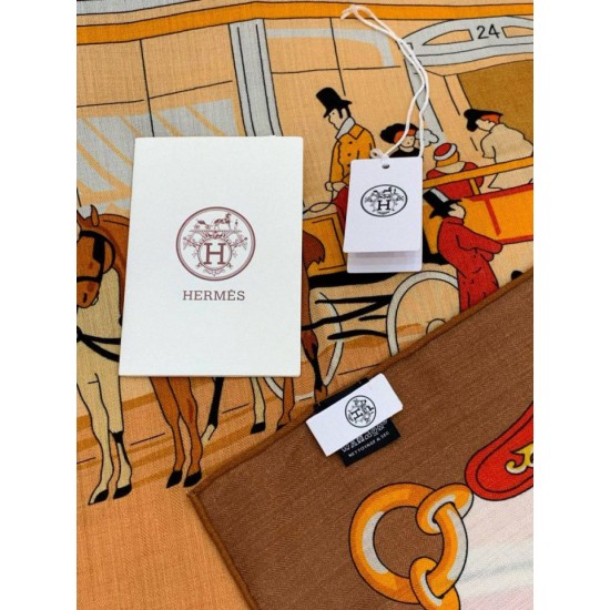 Special Grade Replica Hermès Rare Treasures Reversible Cashmere Handkerchief 140 01 Clone Sale