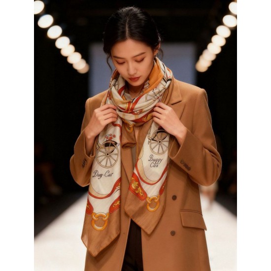 Special Grade Replica Hermès Rare Treasures Reversible Cashmere Handkerchief 140 01 Clone Sale