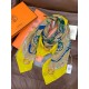 Special Grade Replica Hermès Rare Treasures Reversible Cashmere Handkerchief 140 Yellow Clone Sale