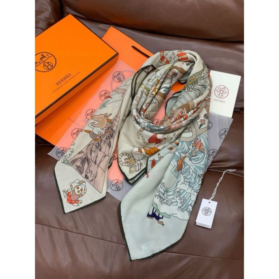 Special Grade Replica Hermes Surrealist Hermes Hub Velvet Scarf 140 Red Clone Sale