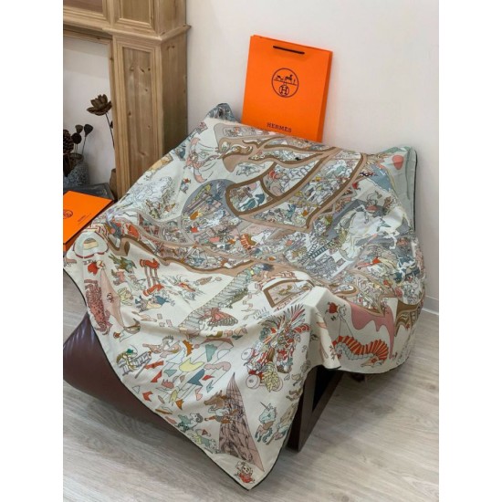 Special Grade Replica Hermes Surrealist Hermes Hub Velvet Scarf 140 Red Clone Sale