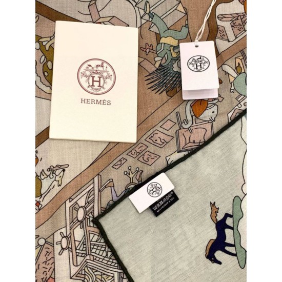 Special Grade Replica Hermes Surrealist Hermes Hub Velvet Scarf 140 Red Clone Sale