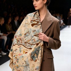 Special Grade Replica Hermes Equestrian Academy Reversible Velvet Shawl 140 02 Clone Sale