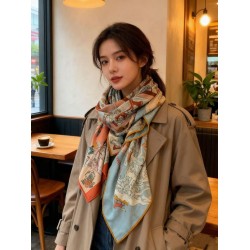 Special Grade Replica Hermes Equestrian Academy Reversible Velvet Shawl 140 02 Clone Sale