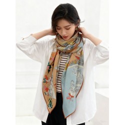 Special Grade Replica Hermes Equestrian Academy Reversible Velvet Shawl 140 01 Clone Sale