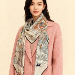 Special Grade Replica Hermes Equestrian Academy Reversible Velvet Shawl 140 Brown Clone Sale