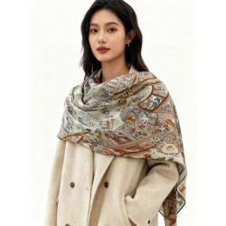 Special Grade Replica Hermes Equestrian Academy Reversible Velvet Shawl 140 Brown Clone Sale
