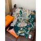Special Grade Replica Hermes Equestrian Academy Reversible Velvet Shawl 140 Green Clone Sale