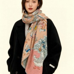 Special Grade Replica Hermes Equestrian Academy Reversible Velvet Shawl 140 Pink Clone Sale