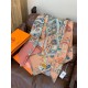 Special Grade Replica Hermes Equestrian Academy Reversible Velvet Shawl 140 Pink Clone Sale