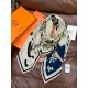 Special Grade Replica Hermes Surrealist Hermes Hub Velvet Scarf 140 Coffee Clone Sale