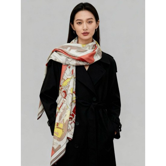 Special Grade Replica Hermes Starry Night Chorus Silk Scarf Cashmere Square Handkerchief 140 01 Clone Sale