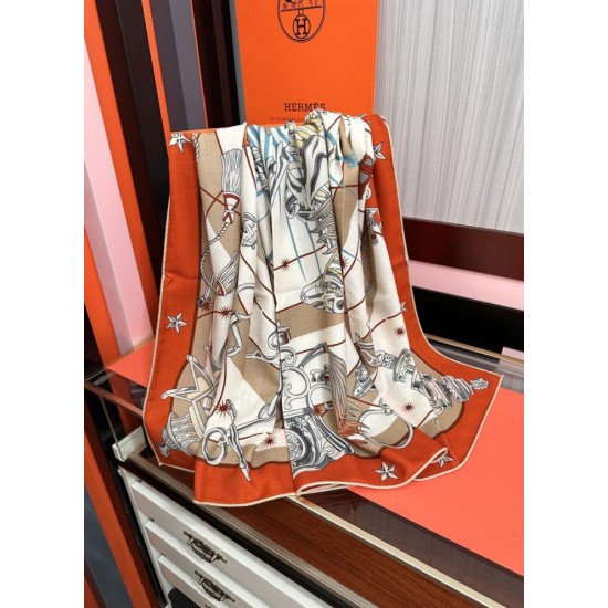 Special Grade Replica Hermes Starry Night Chorus Silk Scarf Cashmere Square Handkerchief 140 Clone Sale
