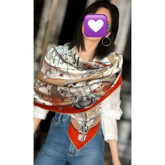 Special Grade Replica Hermes Starry Night Chorus Silk Scarf Cashmere Square Handkerchief 140 Clone Sale
