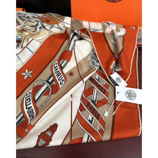 Special Grade Replica Hermes Starry Night Chorus Silk Scarf Cashmere Square Handkerchief 140 Clone Sale