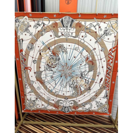 Special Grade Replica Hermes Starry Night Chorus Silk Scarf Cashmere Square Handkerchief 140 Clone Sale