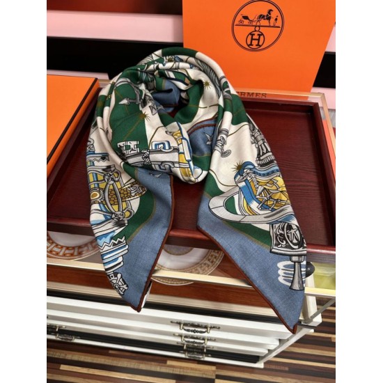 Special Grade Replica Hermes Starry Night Chorus Silk Scarf Cashmere Square Handkerchief 140 04 Clone Sale