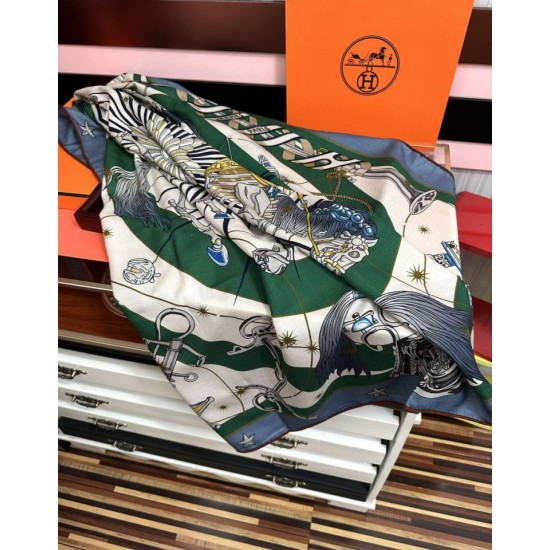 Special Grade Replica Hermes Starry Night Chorus Silk Scarf Cashmere Square Handkerchief 140 04 Clone Sale