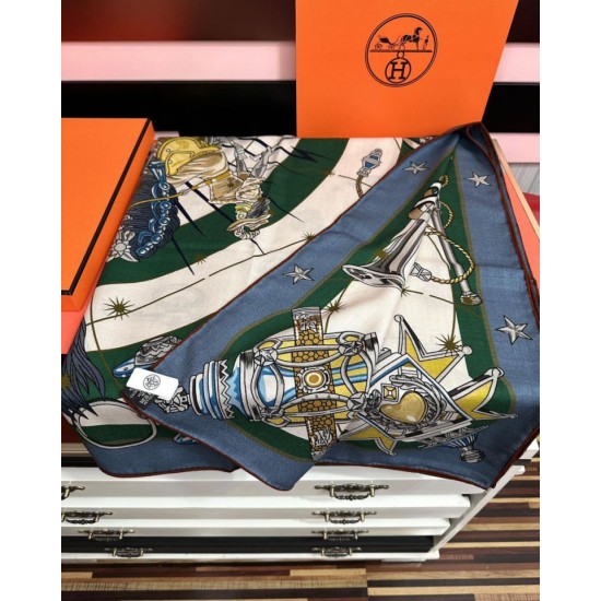 Special Grade Replica Hermes Starry Night Chorus Silk Scarf Cashmere Square Handkerchief 140 04 Clone Sale