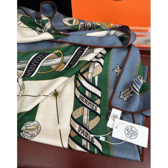Special Grade Replica Hermes Starry Night Chorus Silk Scarf Cashmere Square Handkerchief 140 04 Clone Sale
