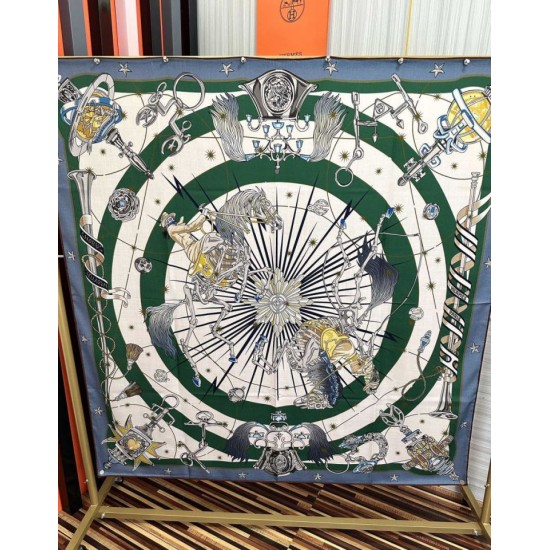 Special Grade Replica Hermes Starry Night Chorus Silk Scarf Cashmere Square Handkerchief 140 04 Clone Sale